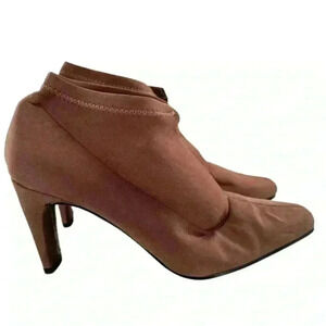 Bellini womens ankle booties size 10 Cookie brown sock boots vintage 90s Y2k